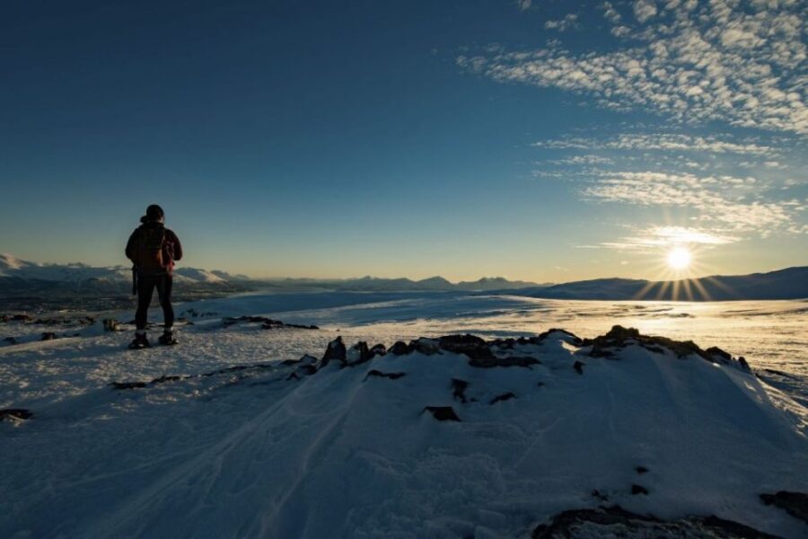 From Tromsø: Snowshoe Hike in the Arctic - Fjords and peaks: what you’ll see (even when the weather plays games)